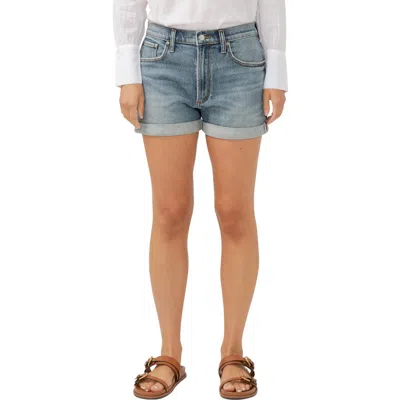 Silver Jeans Co. High Waist Relaxed Denim Boyfriend Shorts In Indigo