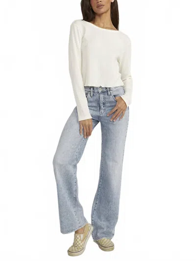 Silver Jeans Co. Highly Desirable High Rise Trouser Leg Jeans In Indigo In Blue