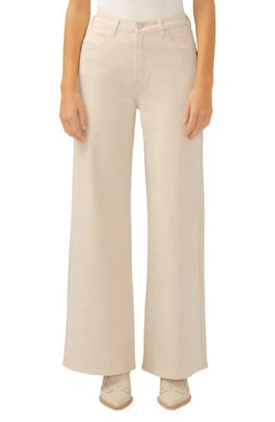 Silver Jeans Co. Highly Desirable High Waist Ultra Wide Leg Jeans In Sand