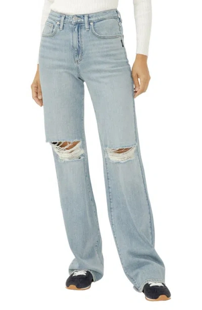 Silver Jeans Co. Highly Desirable Ripped Trouser Jeans In Blue