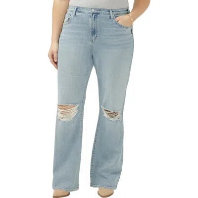 Silver Jeans Co. Highly Desirable Ripped Trouser Jeans In Gray