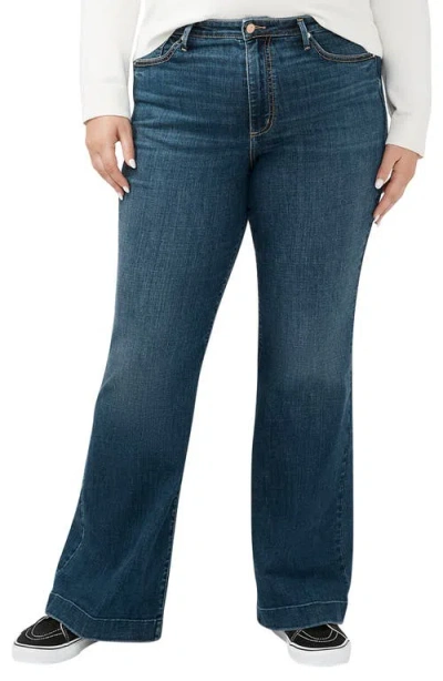 Silver Jeans Co. Plus Size Isbister 70s Flare Jeans In Indigo