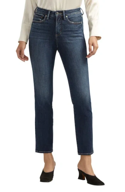 Silver Jeans Co. Isbister High Waist Straight Leg Jeans In Indigo