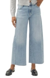 Silver Jeans Co. Isbister Raw Hem Ankle Wide Leg Jeans In Blue