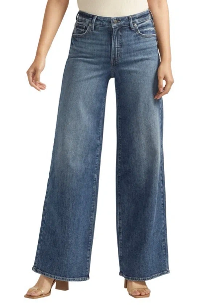 Silver Jeans Co. Isbister Wide Leg Jeans In Indigo