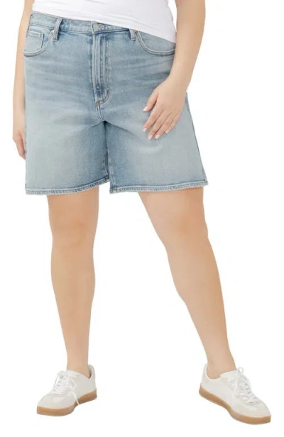 Silver Jeans Co. Longer Length Denim Shorts In Indigo