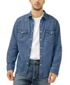 Silver Jeans Co. Cotton Blend Denim Snap-up Western Shirt In Brown