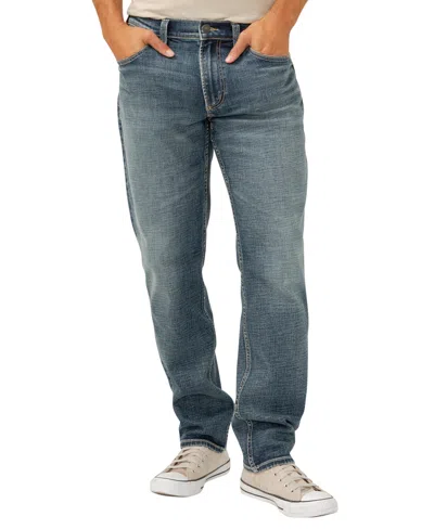 Silver Jeans Co. Eddie Athletic Fit Tapered Jeans In Indigo