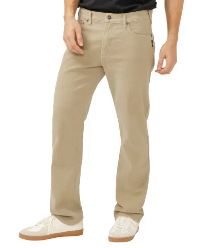 Silver Jeans Co. Men's Grayson Classic Fit Straight Leg Knit Flex Jeans In Brown