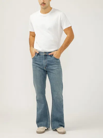 Silver Jeans Co. Men's Jack Relaxed Fit Wide Bootcut Jeans In Blue
