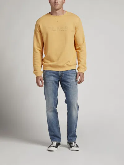 Silver Jeans Co. Men's Men's Crewneck Sweatshirt In Honey