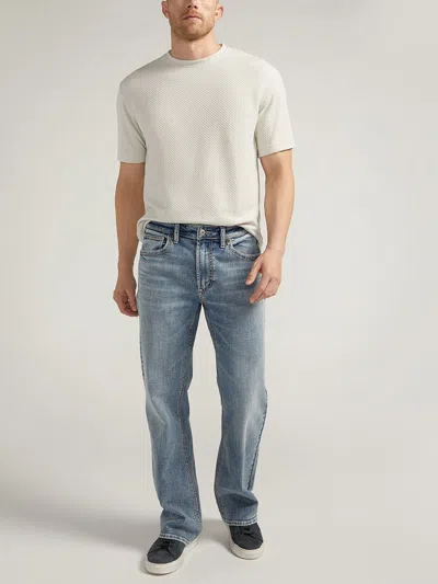 Silver Jeans Co. Men's Zac Relaxed Fit Straight Leg Jeans In Blue