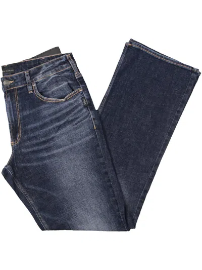 Silver Jeans Co. Mens Faded Denim Straight Leg Jeans In Blue