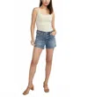 Silver Jeans Co. Mid Rise Elyse Short In Medium Indigo Wash In Gray