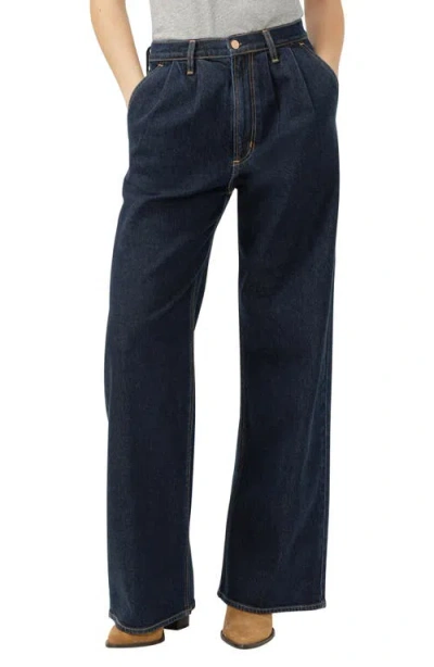 SILVER JEANS CO. SILVER JEANS CO. PLEATED HIGH WAIST WIDE LEG TROUSER JEANS