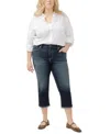 Silver Jeans Co. Plus Size Avery Cuffed Denim Jeans In Indigo
