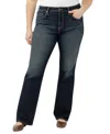 Silver Jeans Co. Plus Size Avery High Rise Curvy Fit Bootcut Jeans In Black