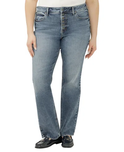 Silver Jeans Co. Plus Size Avery High Rise Curvy Fit Bootcut Jeans In Blue