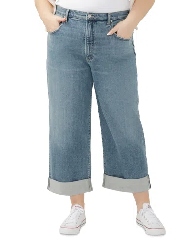 Silver Jeans Co. Plus Size Be Easy High-rise Wide-leg Jeans In Indigo