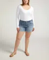 Silver Jeans Co. Americana Mid Rise Boyfriend Shorts In Indigo