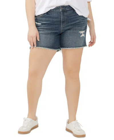 Silver Jeans Co. Plus Size Distressed Suki Shorts