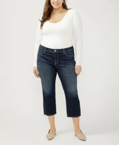 Silver Jeans Co. Plus Size Elyse Capris Jeans In Blue