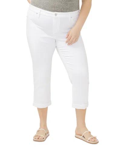 Silver Jeans Co. Plus Size Elyse Mid Rise Comfort Fit Capri Jeans