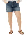 Silver Jeans Co. Plus Size Elyse Mid-rise Comfort-fit Denim Shorts In Indigo