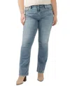 Shop Silver Jeans Co. Plus Size Elyse Mid-rise Comfort-fit Slim Bootcut Jeans In Indigo