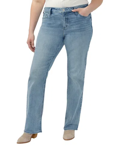 Silver Jeans Co. Plus Size Elyse Mid-rise Bootcut Jeans In Backstage