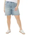 Silver Jeans Co. Plus Size High Rise Vintage Long Shorts In Indigo