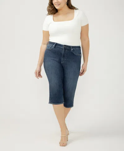 Silver Jeans Co. Plus Size Isbister High-rise Capri Jeans In Multi