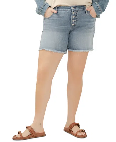 Silver Jeans Co. Plus Size Mid Rise Boyfriend Shorts