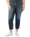 Silver Jeans Co. Plus Size Most Wanted Mid-rise Ankle Jeans In Indigo
