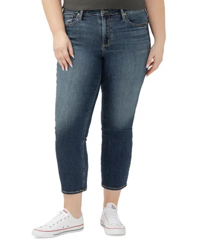 Silver Jeans Co. Plus Size Most Wanted Mid-rise Ankle Jeans In Indigo