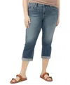 Silver Jeans Co. Elise Crop Jeans In Indigo