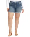 Silver Jeans Co. Suki Curvy Mid Rise Denim Shorts In Indigo