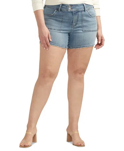 Silver Jeans Co. Plus Size Suki High-rise Curvy-fit Shorts In Indigo