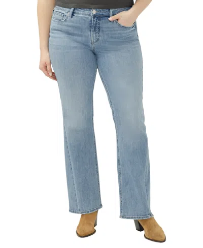 Silver Jeans Co. Plus Size Suki High-rise Light-wash Bootcut Jeans In Haze