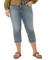 Silver Jeans Co. Plus Size Suki Mid-rise Curvy Fit Capri In Indigo