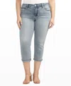 Silver Jeans Co. Suki Cuff Capri Jeans In Indigo