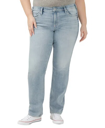 Silver Jeans Co. Plus Size Suki Mid Rise Curvy Fit Slim Bootcut Jeans