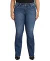 Silver Jeans Co. Plus Size Suki Mid Rise Slim Bootcut Jeans In Indigo