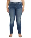 Silver Jeans Co. Elyse Mid Rise Slim Straight Leg Jeans In Indigo