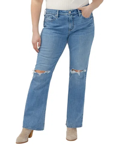 Silver Jeans Co. Plus Size Suki Mid-rise Jeans In Bluebelle