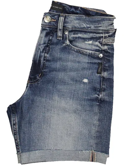 Silver Jeans Co. Plus Womens High Rise Mini Denim Shorts In Multi