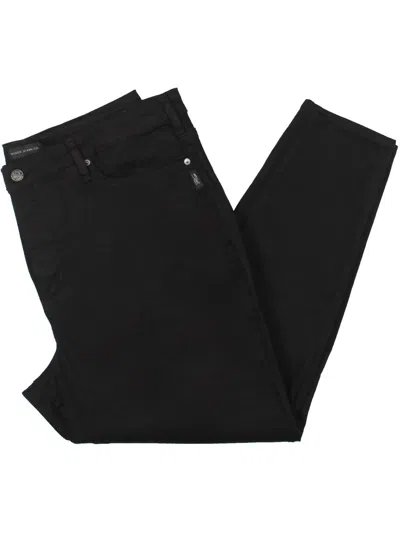 Silver Jeans Co. Plus Womens High Rise Stretch Skinny Jeans In Black