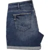 Silver Jeans Co. Plus Womens Midi Mid-rise Denim Shorts In Blue