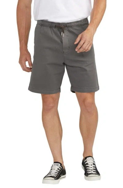Silver Jeans Co. Pull-on Stretch Chino Shorts In Dark Gray