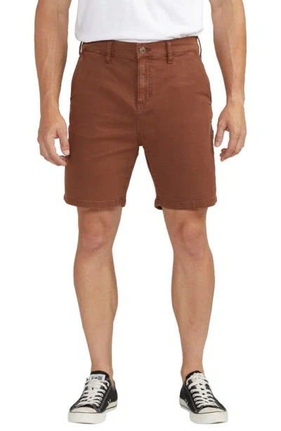 Silver Jeans Co. Relaxed Fit Twill Painter Shorts In Cappuccino